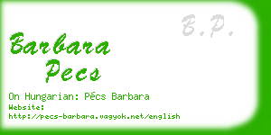 barbara pecs business card
